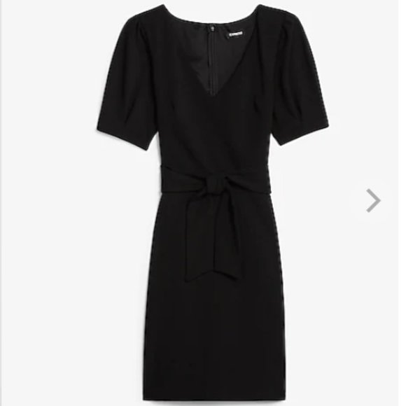 NWT Express Puff Sleeve Sheath Dress - Picture 3 of 4